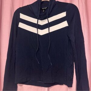 Banana Republic Navy Pullover with White Chevron Detail